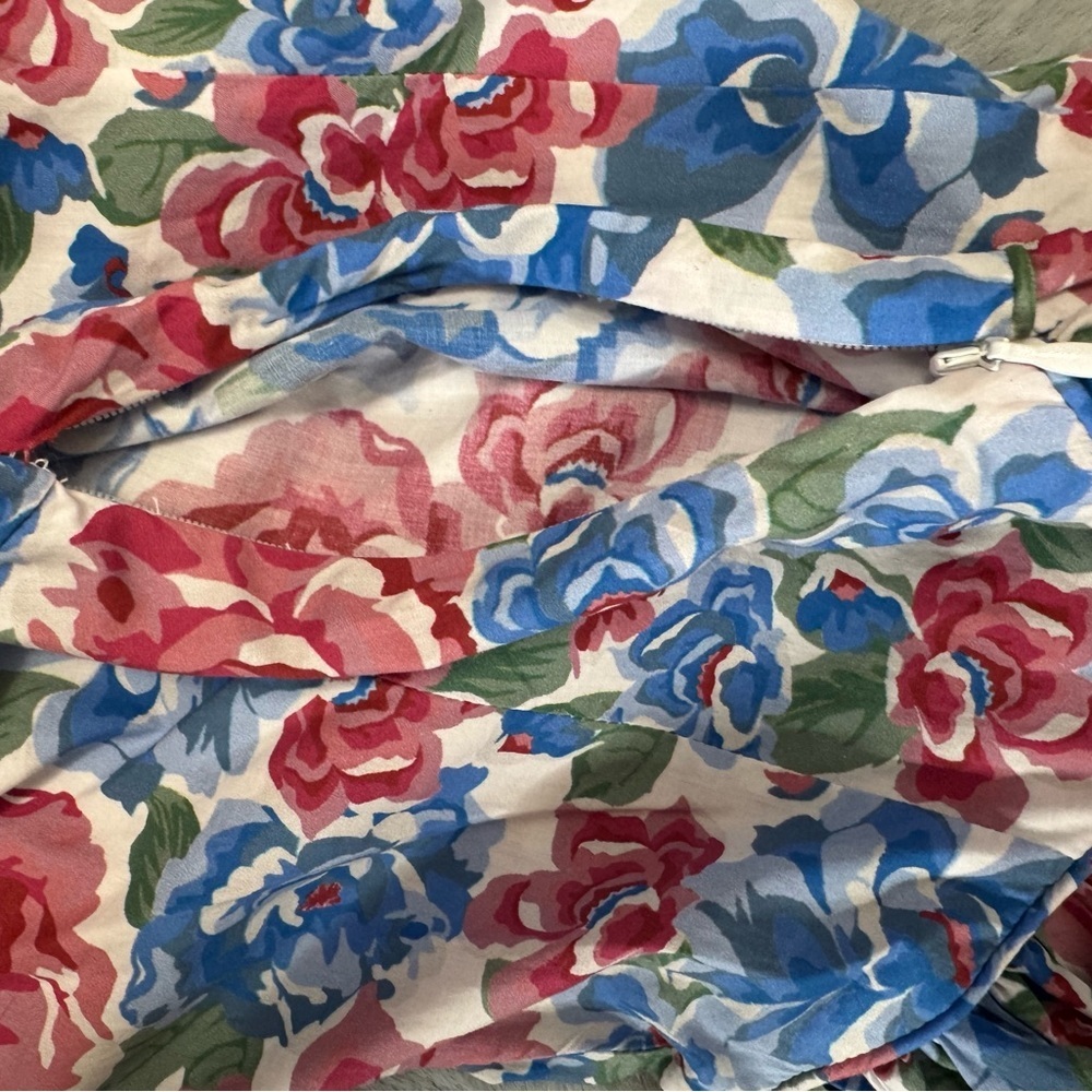 Batsheva Floral Print Cotton Poplin Embroidered Maxi Dress Cottagecore Boho NEW - Picture 11 of 16